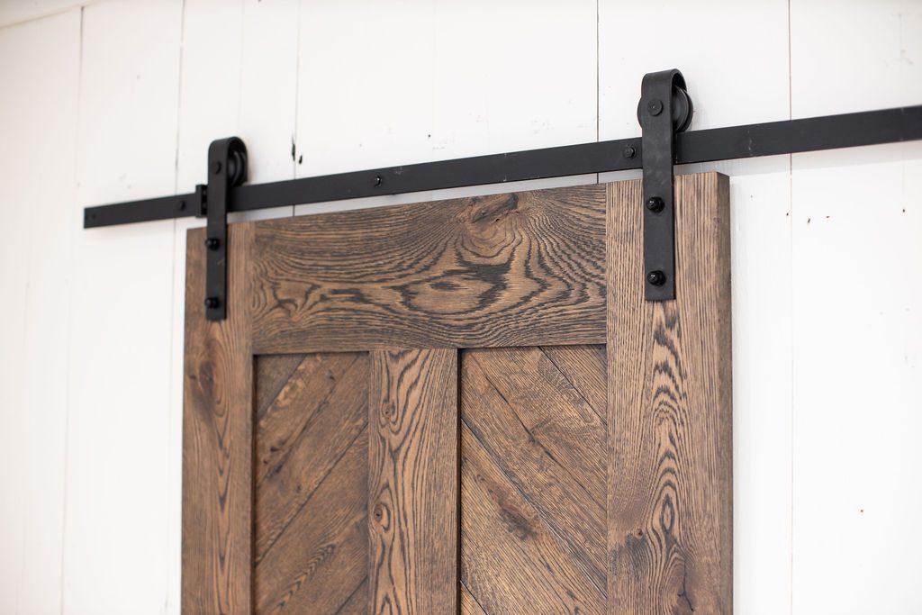 Image of Paisley Black Oil Finish on Sliding Barn Door