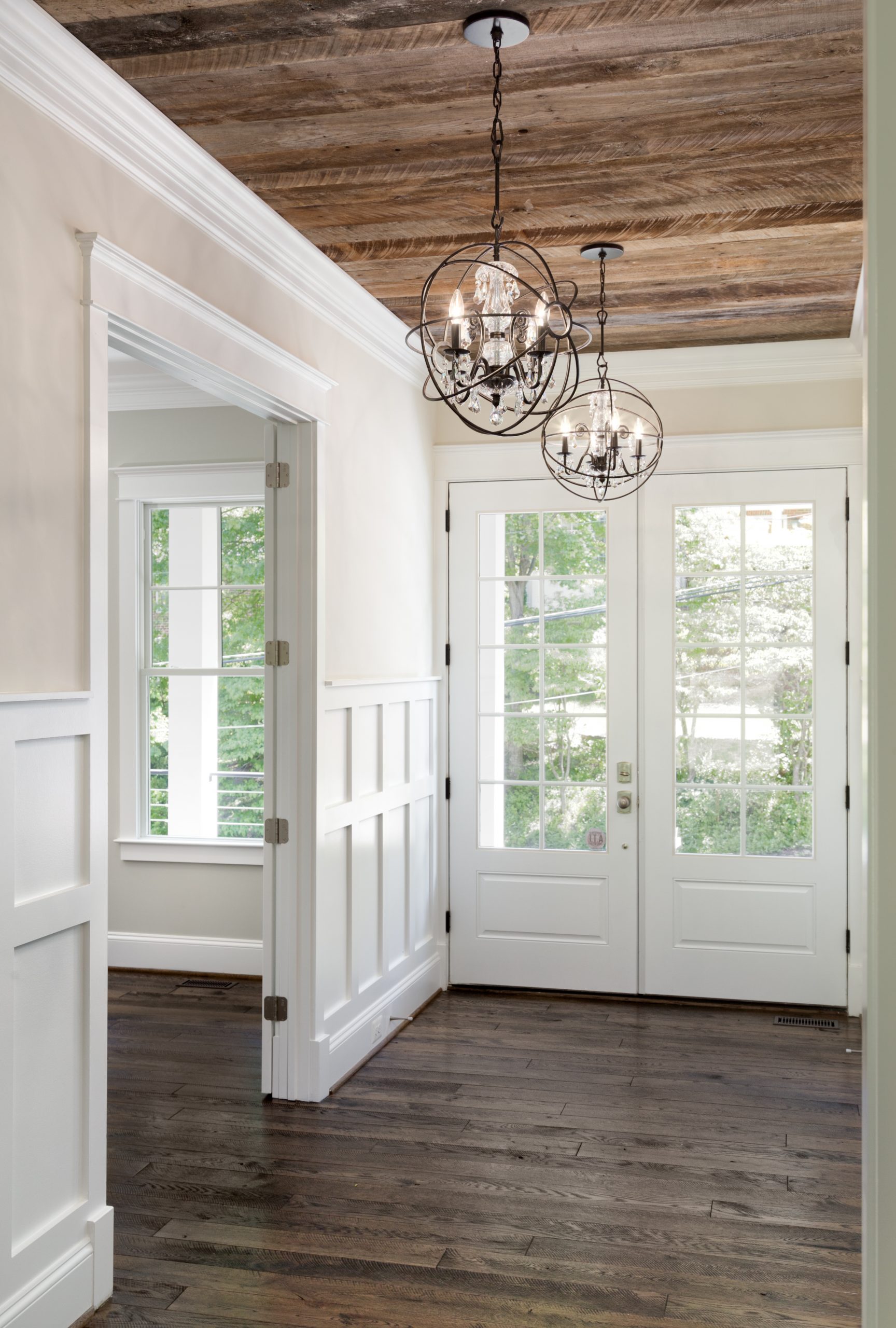 Image of Barn board on ceiling