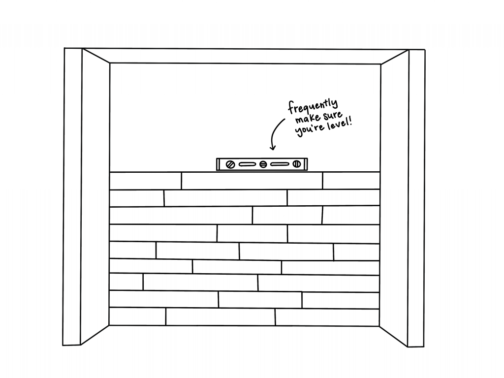 illustration of installation guide finding level by sawmill designs