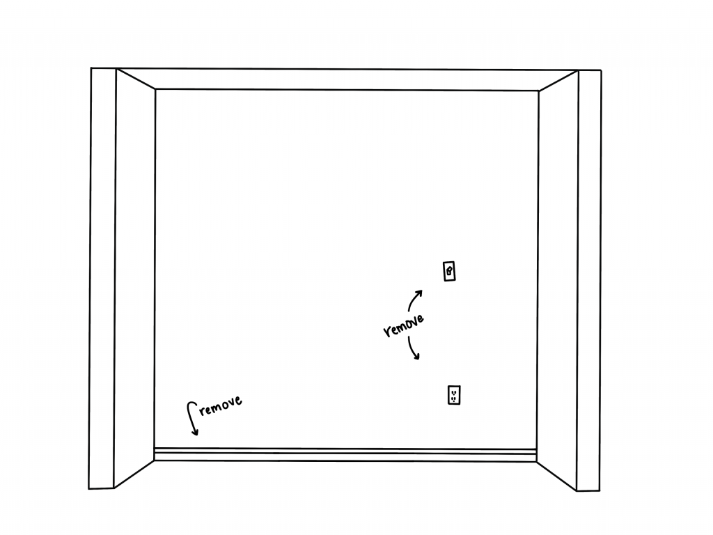 illustration of wood wall panel install guide by sawmill designs