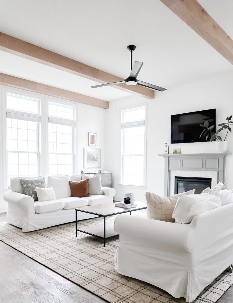 White Ceiling Beams