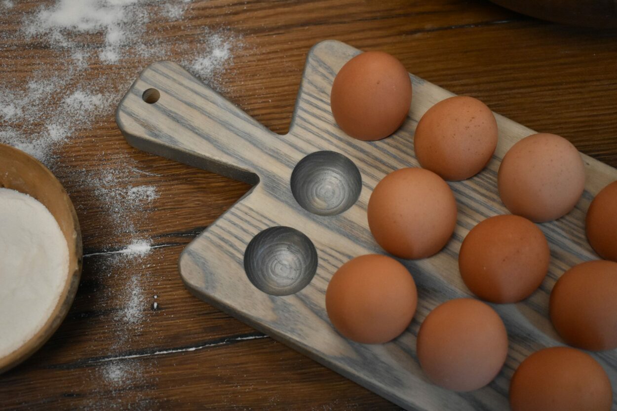 Farmhouse Egg Board: Gray Oil - Image 5