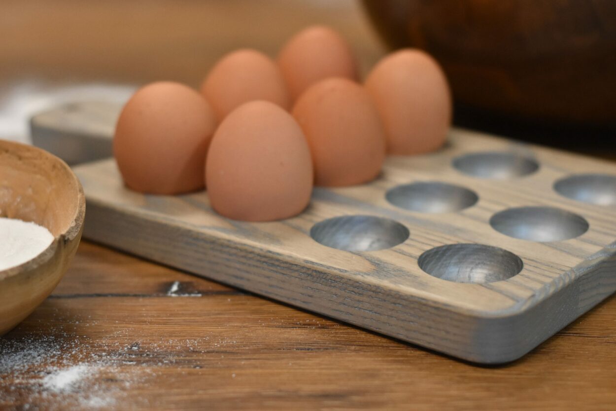Farmhouse Egg Board: Gray Oil - Image 3