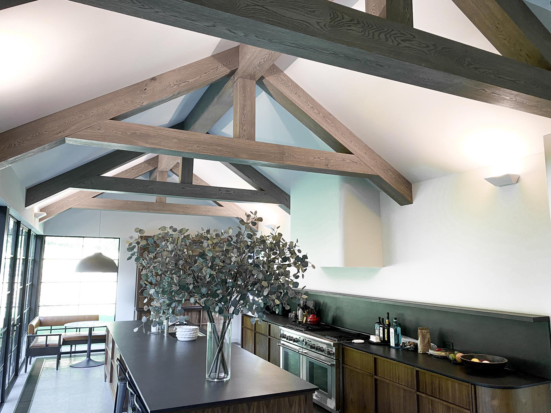 White Oak Stone Beams