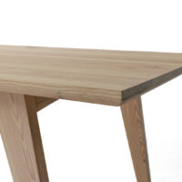 Montana Dining Table Heart Pine Snow Under Bevel 5