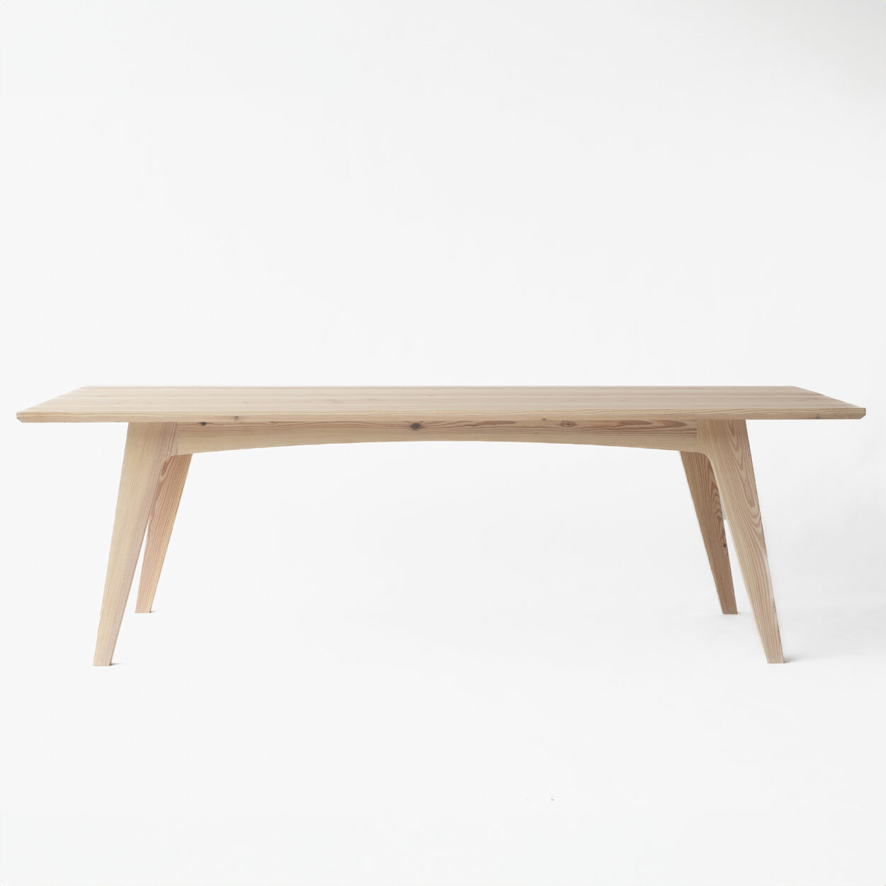 Montana Dining Table Heart Pine Snow Under Bevel 6