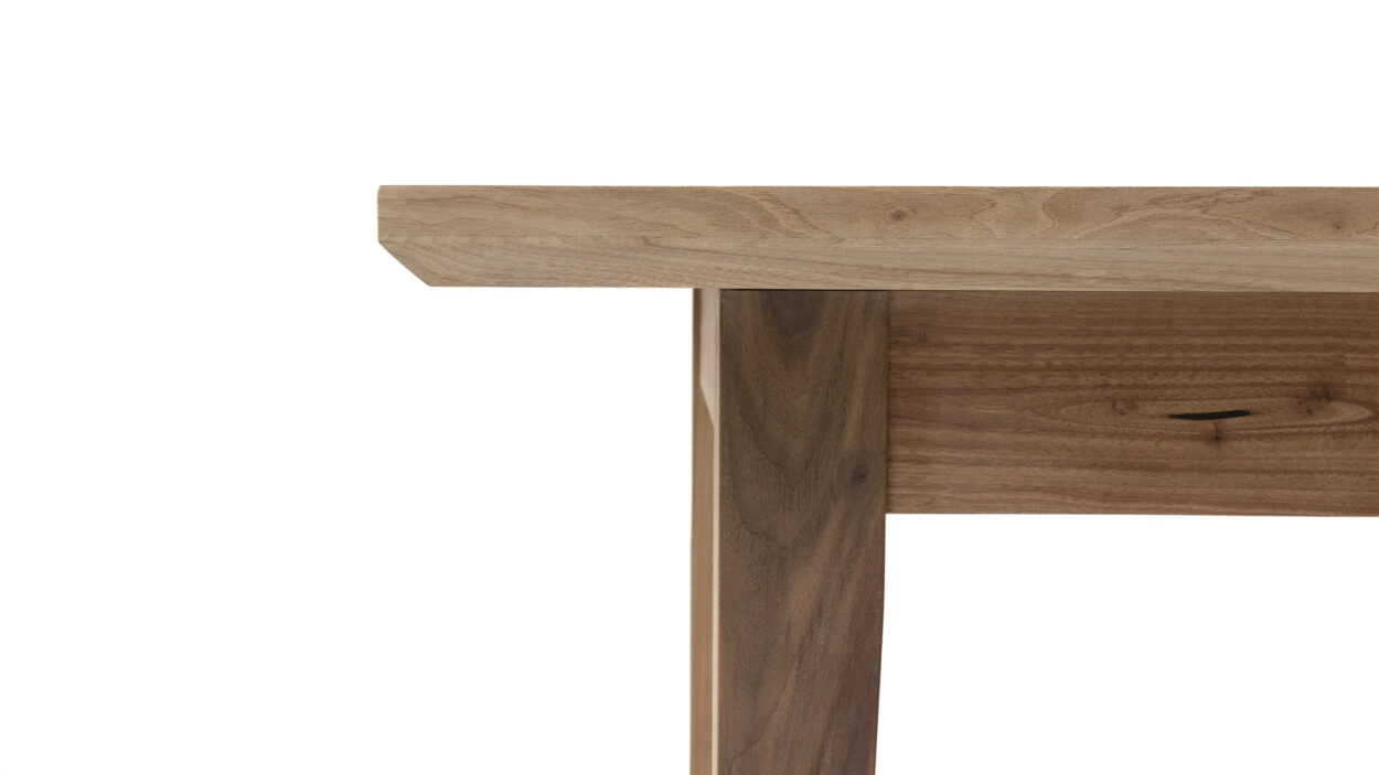 Virginia Walnut Table Weathered Under Bevel 2