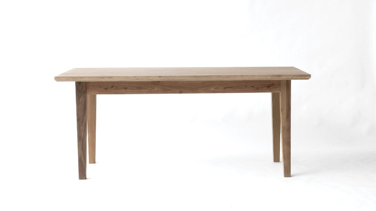 Virginia Walnut Table Weathered Under Bevel 6