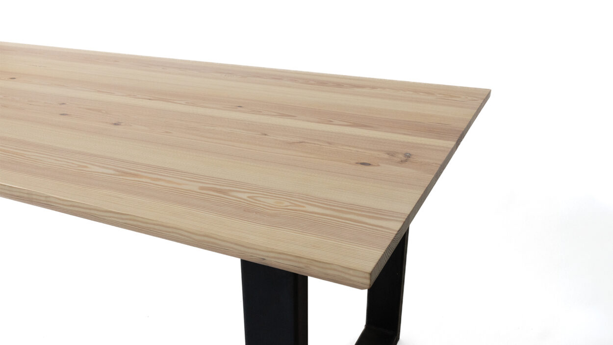 Washington Heart Pine Table Snow Under Bevel 2