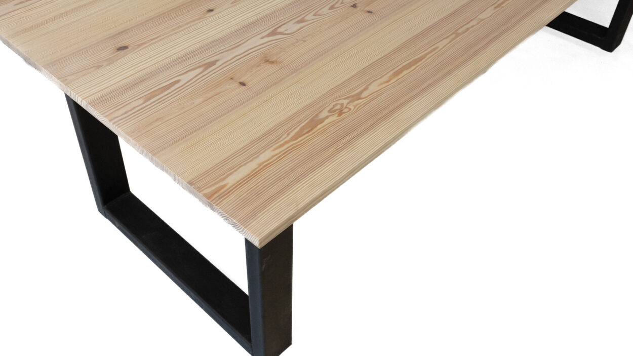 Washington Heart Pine Table Snow Under Bevel 3