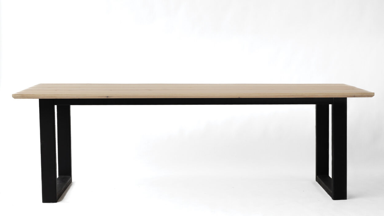 Washington Heart Pine Table Snow Under Bevel 4